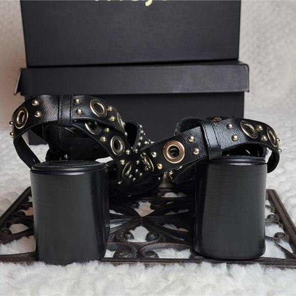 NIB Maje Ferma Eyelet Sandals in Black, Sz 36 / US 5-5.5 - Picture 6 of 13